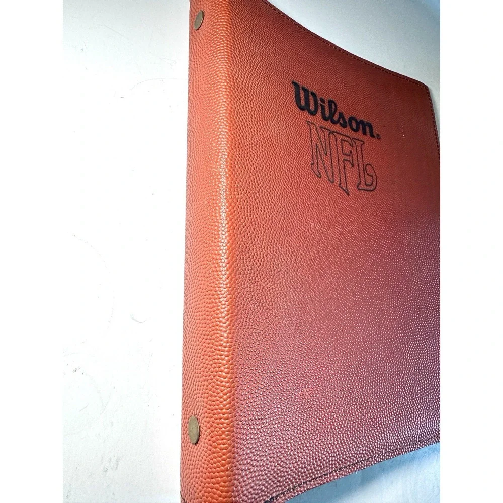 Wilson NFL Vintage Football Binder | Playbook Style Folder Leatherette Red